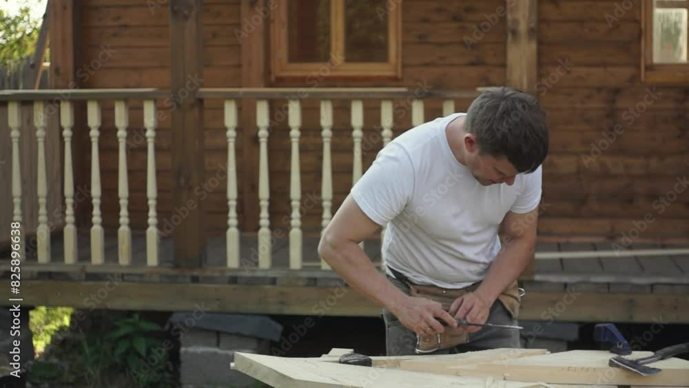 wooden house.chisel.woodworking.slow motion video. High quality video in FullHD format. wooden house.chisel.woodworking.slow motion video. High quality video in FullHD format.