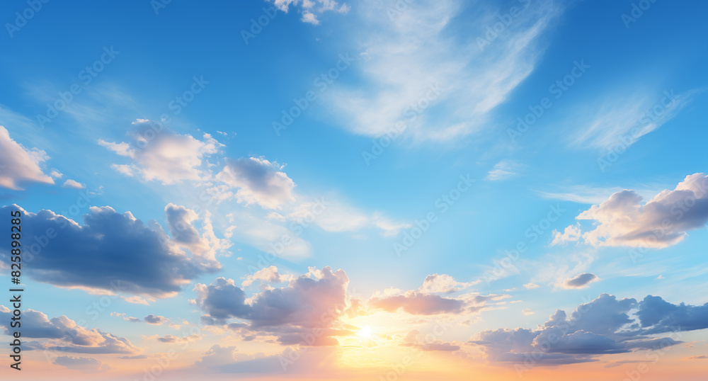 Obraz premium sunset sky with clouds background