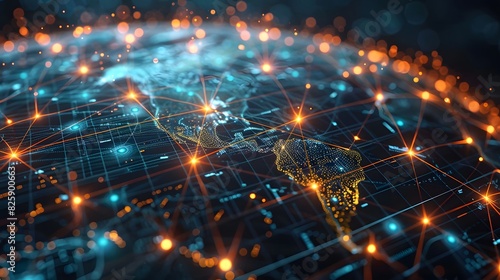Glowing Connections: Futuristic Global Network for International Data Transfer and Cyber Technology