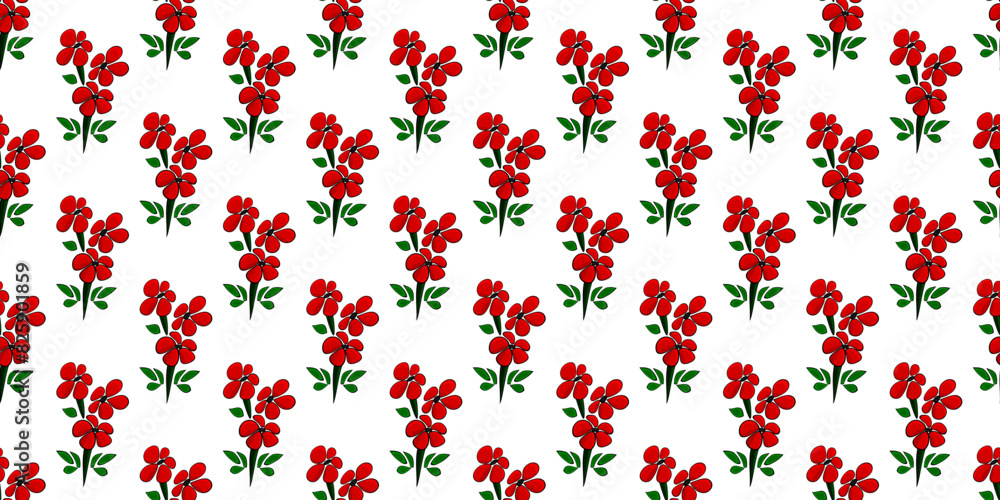 Expandable Pattern of Flowers and Leaves Decoration Expandable Pattern of Flowers and Leaves Decoration