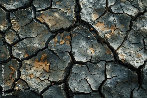 cracked soil close-up  detailed shot with dry textures  showcasing natural patterns  rustic