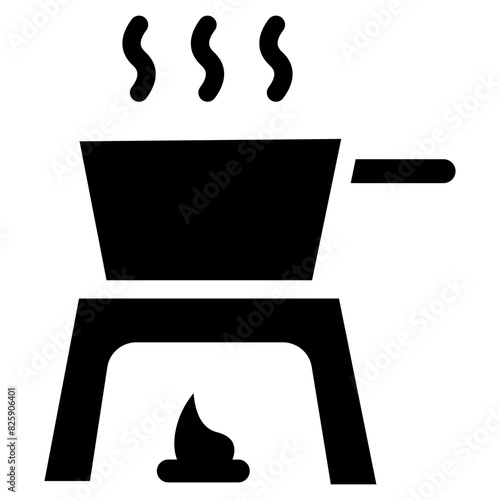 Fondue Pot  Icon Element For Design
