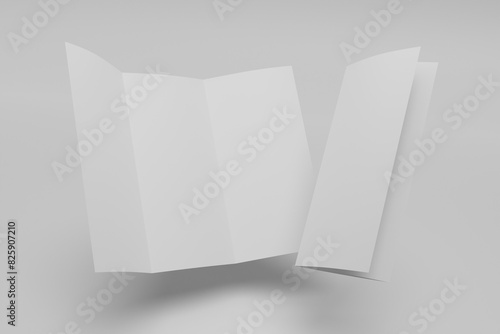 blank paper brochure trifold