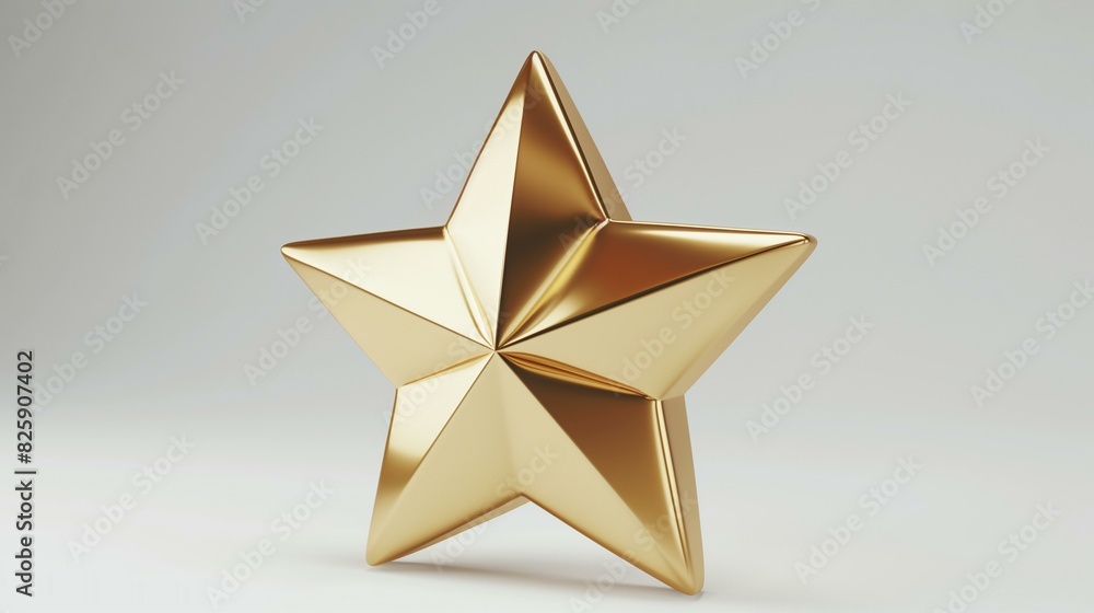 Gold Star on Isolated Background Symbolizing Achievement and Excellence Gold Star on Isolated Background Symbolizing Achievement and Excellence