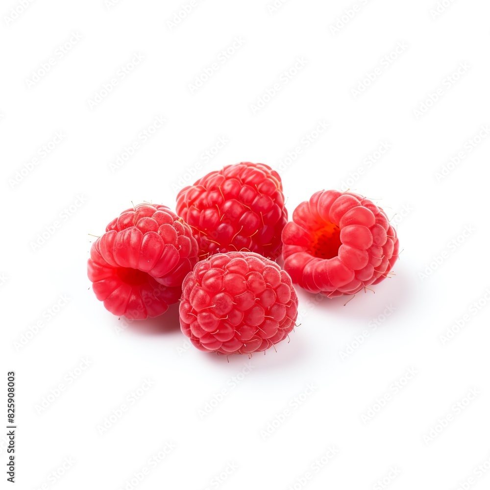 Fresh ripe raspberries isolated on a white background. Perfect for healthy eating, fruit recipes, and summer snacks. Fresh ripe raspberries isolated on a white background. Perfect for healthy eating, fruit recipes, and summer snacks.
