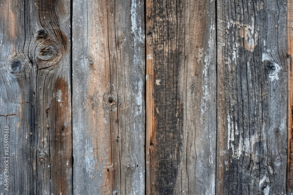 Close-up view of a wooden wall covered in peeling paint Close-up view of a wooden wall covered in peeling paint