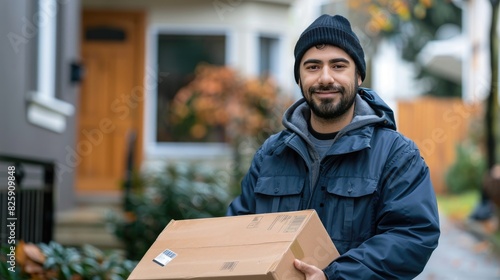 16w amazon seller bringing an amazon package to the post office.