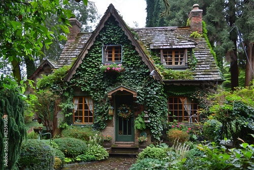 A Cozy Cottage Surrounded by Greenery.