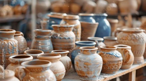 Custom pottery studio --ar 16:9 Job ID: 7ed5541d-3c30-49ed-8c42-059b3c42676c © Farda Karimov