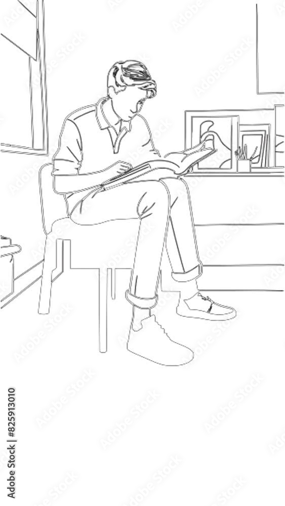 STUDENT studying in bedroom student studying, illustrations drawing video STUDENT studying in bedroom student studying, illustrations drawing video