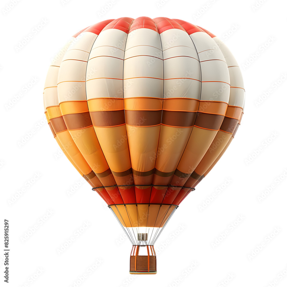 Obraz premium Hot ballon air isolated on transparent background.