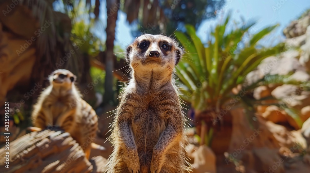 Obraz premium Meerkat at the Jungle Park in Tenerife