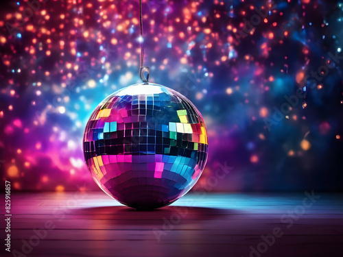 shiny disco ball light  sphere  nightclub  bright  reflection  shiny  discoball  night  nightlife  vector Ai generated 