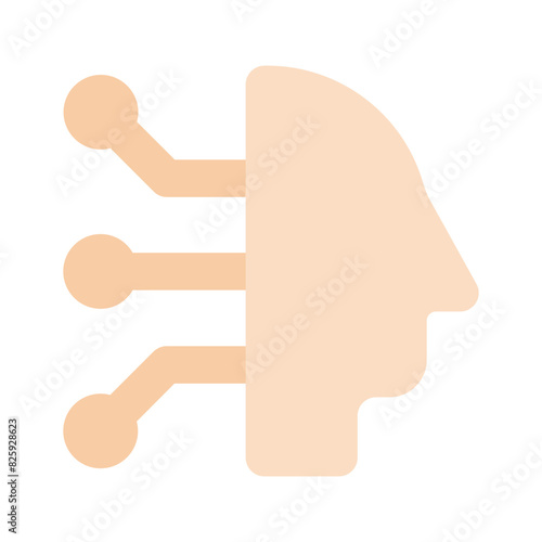 Machine learning process, concept icon of cybernetics