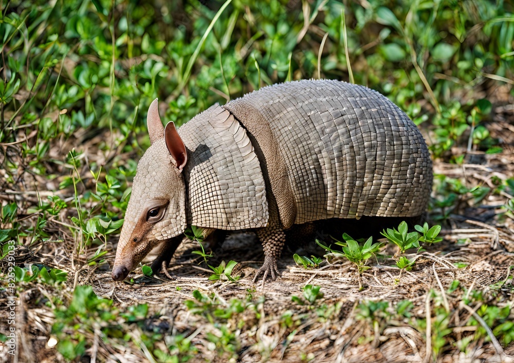 A close-up of an armadillo in South Florida. A close-up of an armadillo in South Florida.