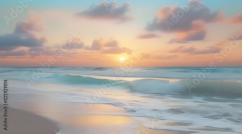 sunset on the beach © halo