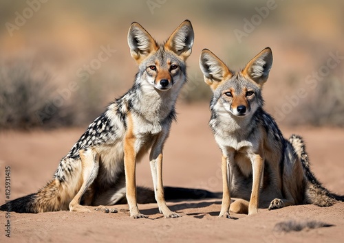 A common predator in Africa, the jackal, often prowls the vast savanna landscapes.