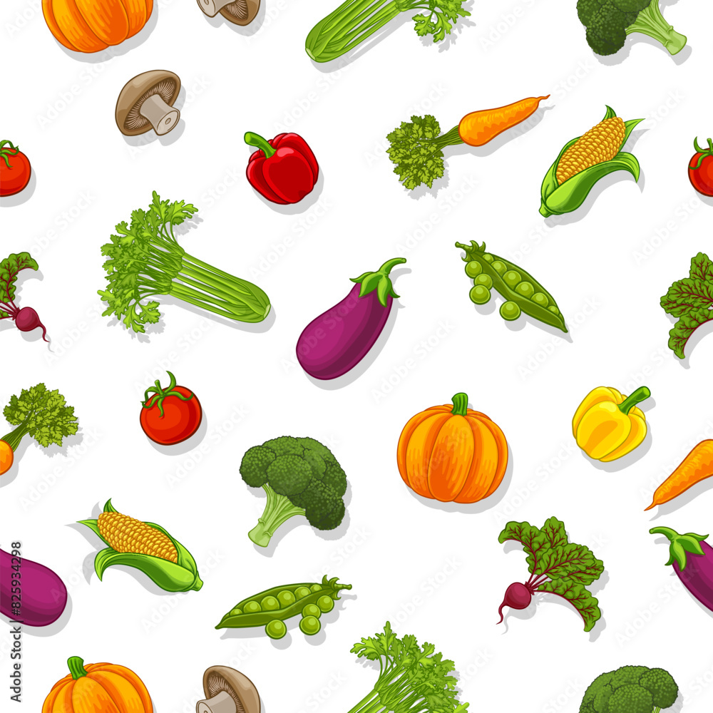A vegetables background seamless tile pattern print vegetable design A vegetables background seamless tile pattern print vegetable design