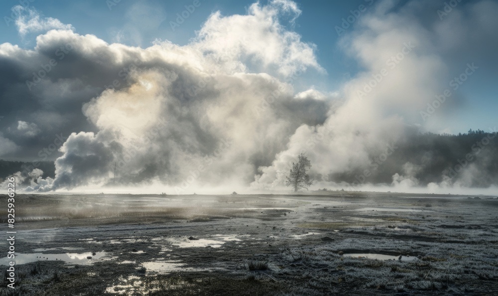 Mystical Landscape Enveloped in Morning Steam
Mystical Landscape Enveloped in Morning Steam