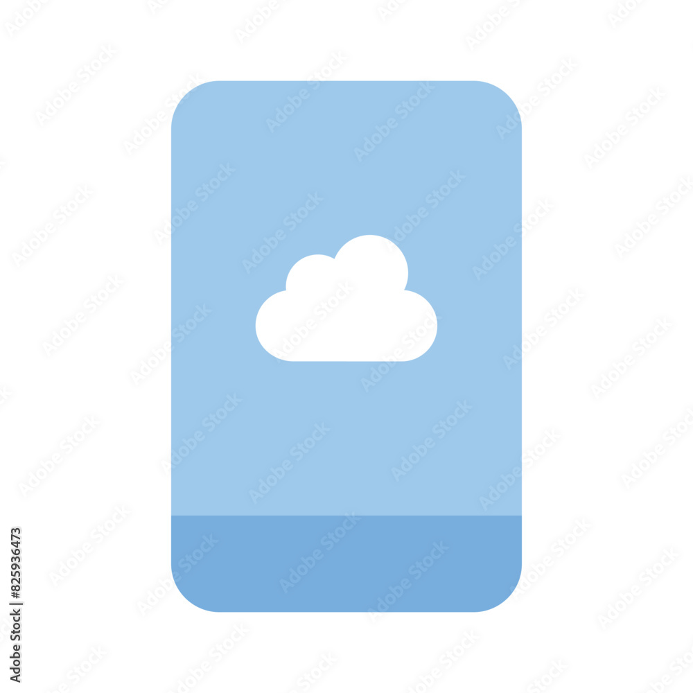Cloud computing, mobile with cloud, icon of mobile cloud Cloud computing, mobile with cloud, icon of mobile cloud