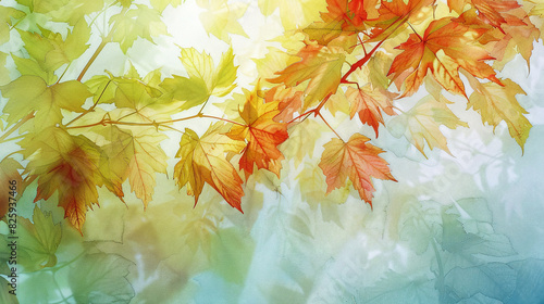 Serene Watercolor Leaves: Capturing Transparency and Ethereal Beauty