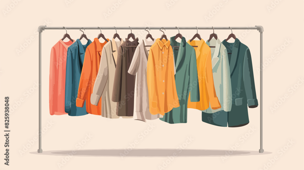 Clothing hanger. Fashion wear racks. Casual closet Ca