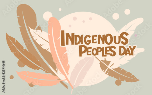 Indigenous Peoples Day - banner, card, illustration