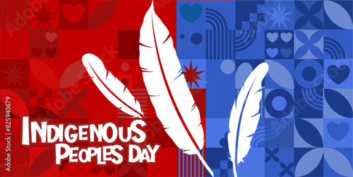 Indigenous Peoples Day - banner, card, illustration