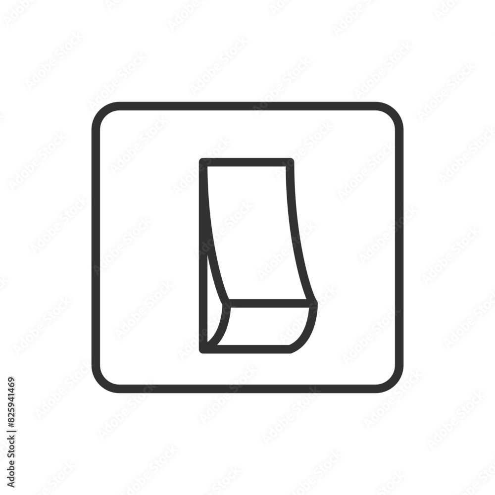 Electric switch, linear icon. Line with editable stroke Electric switch, linear icon. Line with editable stroke