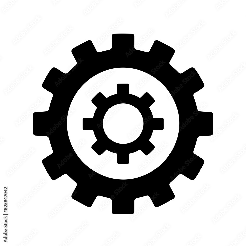 silhouette icon Gear vector SVG silhouette icon Gear vector SVG