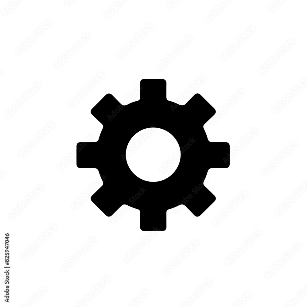 silhouette icon Gear vector SVG silhouette icon Gear vector SVG
