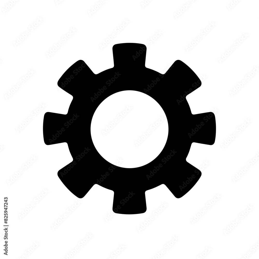 silhouette icon Gear vector SVG silhouette icon Gear vector SVG