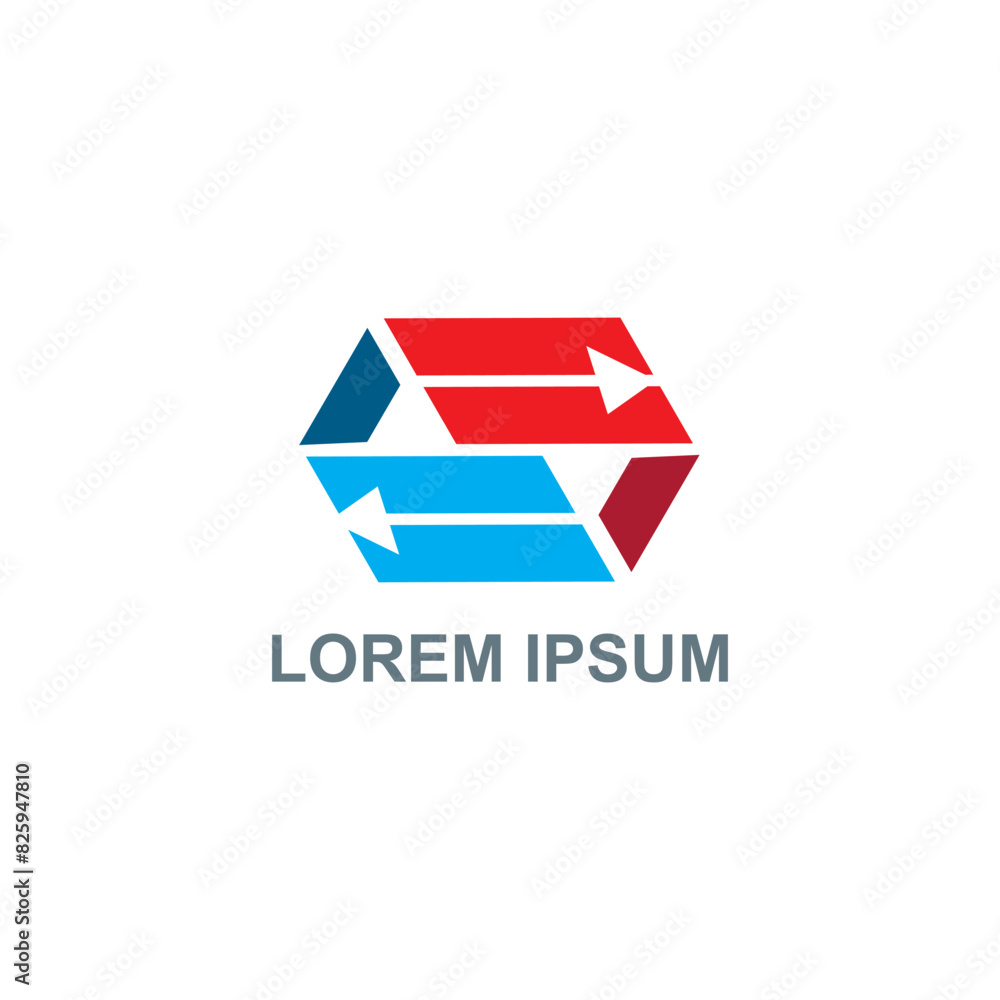 Arrows colored abstract business logo Arrows colored abstract business logo