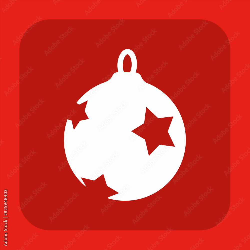 Fototapeta premium red christmas ball