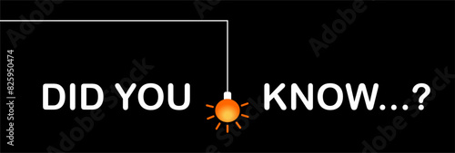 Did you know and lightbulb illustration