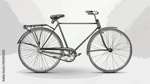 Old Bicycle vector parts by parts with layers name.