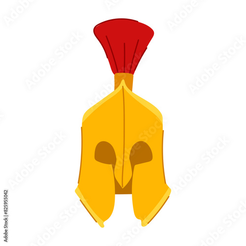 armour spartan helmet cartoon. rome silhouette, trojan gladiator, centurion armor armour spartan helmet sign. isolated symbol vector illustration