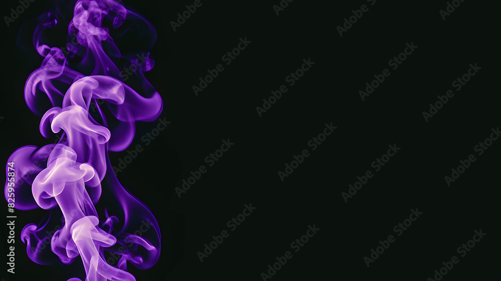 A mesmerizing background featuring abstract waves of black and purple smoke, with elegant curves capturing the essence of motion. A mesmerizing background featuring abstract waves of black and purple smoke, with elegant curves capturing the essence of motion.