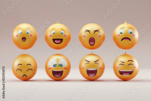 vector character emoji emoticon 3d rendering