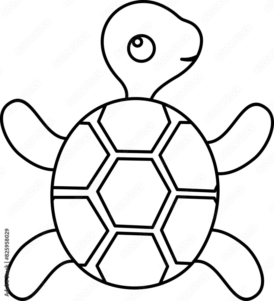 Obraz premium Turtle Line Style