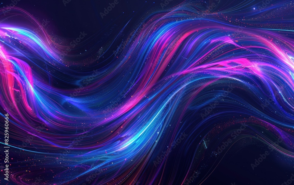 abstract background with neon glowing light effect