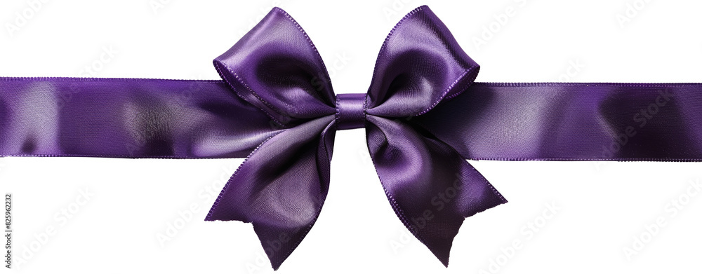 purple ribbon with bow on transparent background. purple ribbon with bow on transparent background.