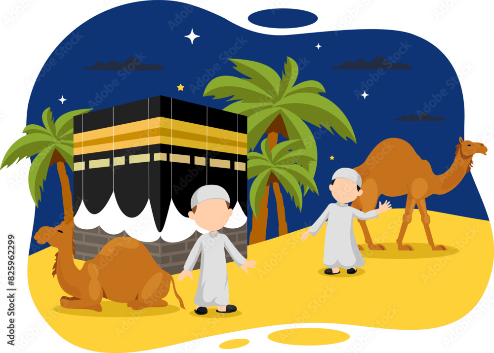 Fototapeta premium Handing Over Sacrificial Animals During Eid Al-Adha