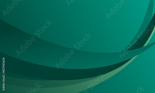 green smooth lines wave curves on soft gradient abstract background