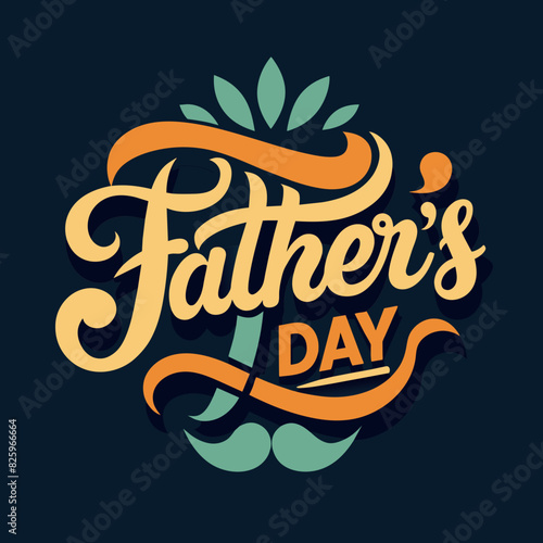 Happy Father s Day silhouette vector art illustration