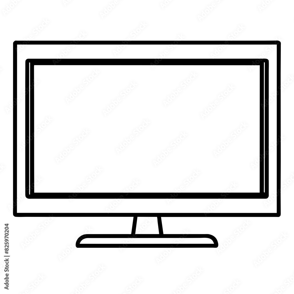 transparent vector image of a television with a wide screen transparent vector image of a television with a wide screen