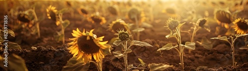 Sunflowers Wilting Under In...