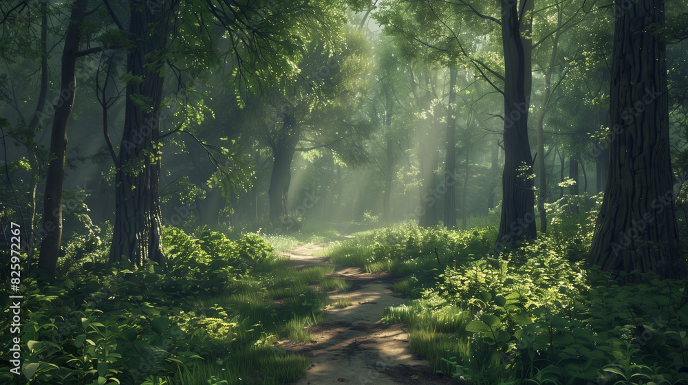 Obraz premium Peaceful Forest Path