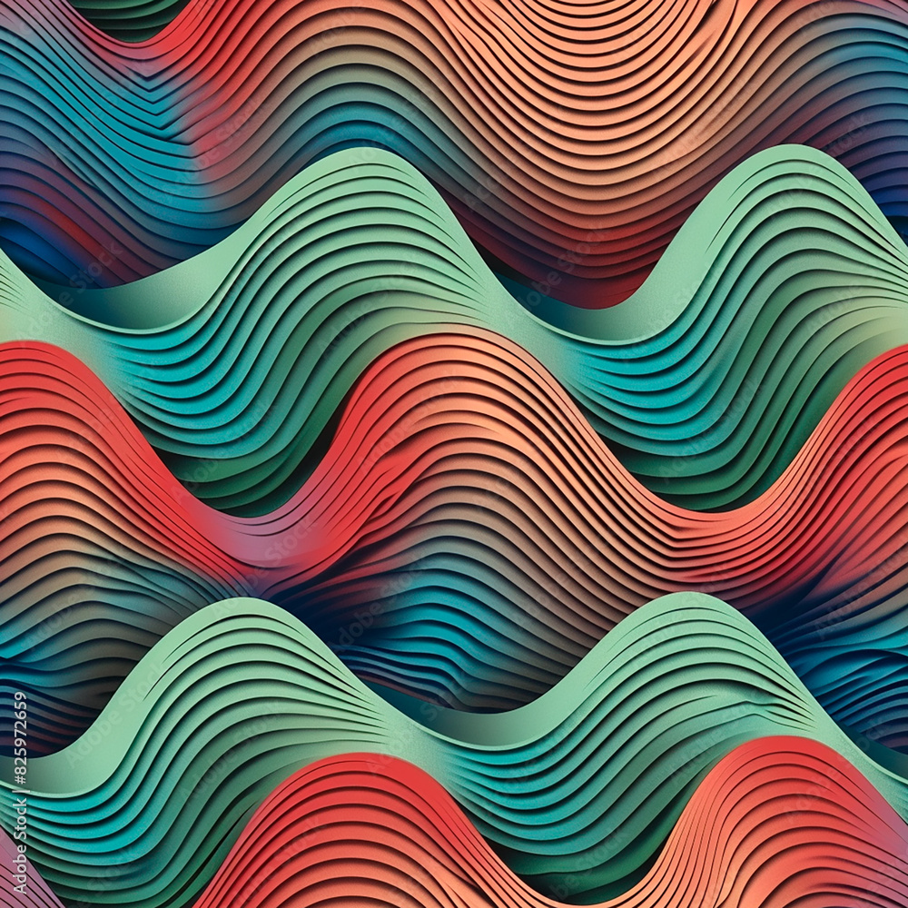 Abstract wave pattern in earthy tones, ideal for seamless designs and decoration, providing a modern and dynamic aesthetic with copy space Abstract wave pattern in earthy tones, ideal for seamless designs and decoration, providing a modern and dynamic aesthetic with copy space