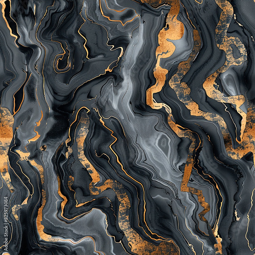 A black and gold marble pattern with a gold and black color scheme